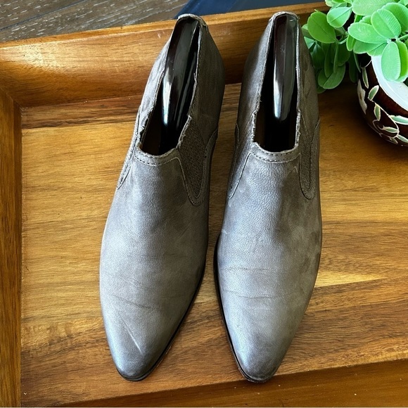 FRYE Eleanor Western Shootie Gray Oiled Leather Boots / Ankle Booties | … - Picture 4 of 12